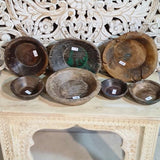 Handcarved Wooden Bowl - Home Of Vintage